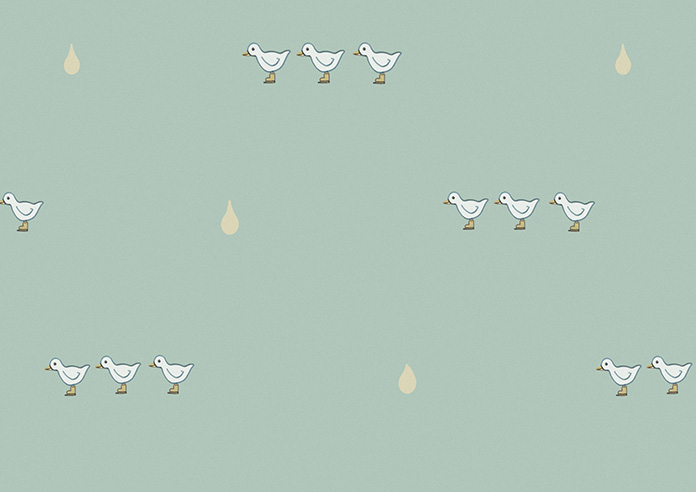 Puddle Down, Mummy Duck Egg - Made to Measure Curtains - Image 8